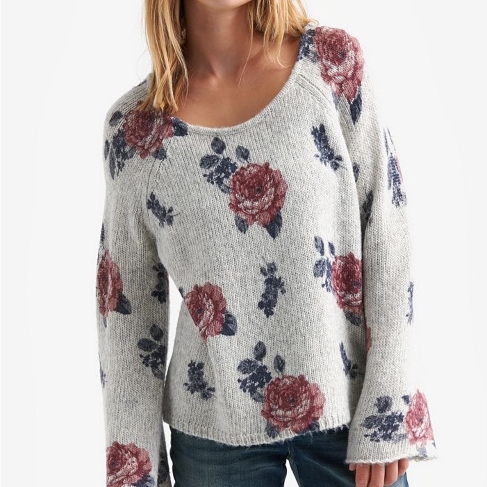 Lucky Brand Floral Print Sweater